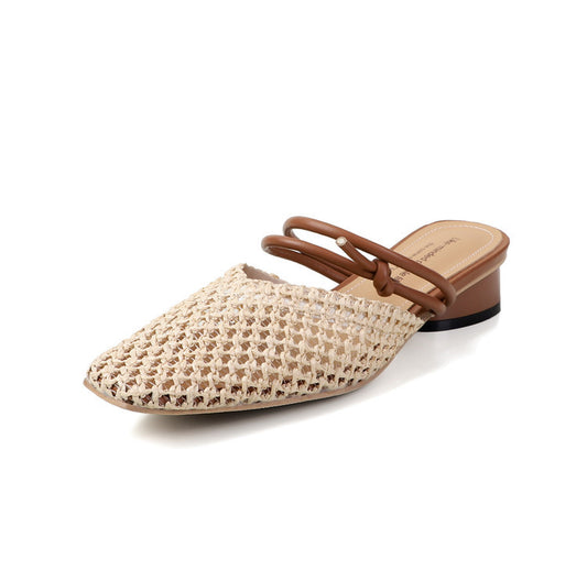 Retro Hollow Slippers